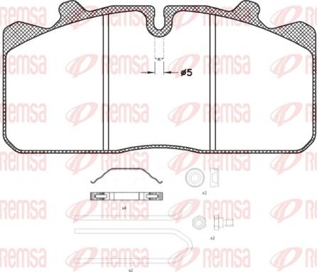 Remsa JCA 658.30 - Kit pastiglie freno, Freno a disco autozon.pro