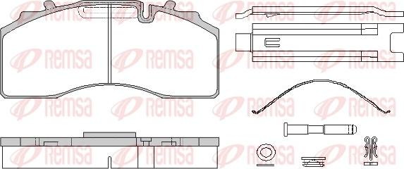 Remsa JCA 1415.80 - Kit pastiglie freno, Freno a disco autozon.pro