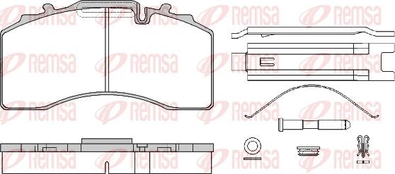 Remsa JCA 1416.80 - Kit pastiglie freno, Freno a disco autozon.pro