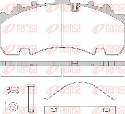 Remsa JCA 1554.80 - Kit pastiglie freno, Freno a disco autozon.pro