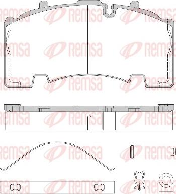 Remsa JCA 1555.80 - Kit pastiglie freno, Freno a disco autozon.pro