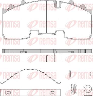 Remsa JCA 1556.80 - Kit pastiglie freno, Freno a disco autozon.pro