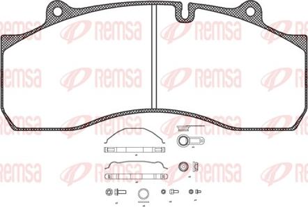 Remsa JCA 1073.80 - Kit pastiglie freno, Freno a disco autozon.pro