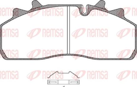 Remsa JCA 1254.00 - Kit pastiglie freno, Freno a disco autozon.pro