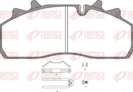 Remsa JCA 1254.80 - Kit pastiglie freno, Freno a disco autozon.pro