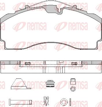 Remsa JCA 1704.80 - Kit pastiglie freno, Freno a disco autozon.pro