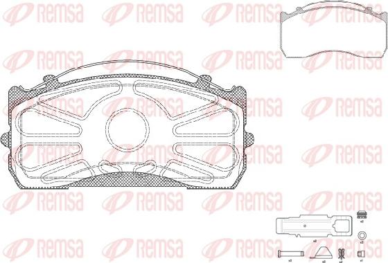 Remsa JCA 815.80 - Kit pastiglie freno, Freno a disco autozon.pro