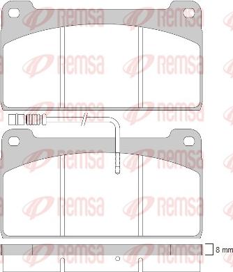 Remsa JCA 823.40 - Kit pastiglie freno, Freno a disco autozon.pro