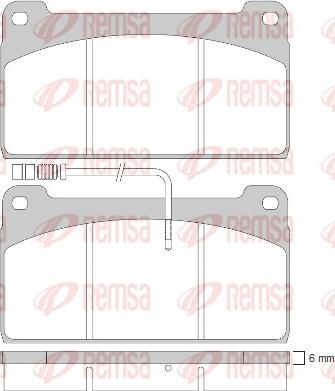 Remsa JCA 823.41 - Kit pastiglie freno, Freno a disco autozon.pro