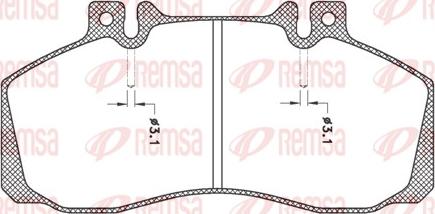 Remsa JCA 245.00 - Kit pastiglie freno, Freno a disco autozon.pro