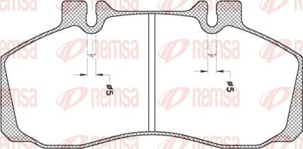 Remsa JCA 245.20 - Kit pastiglie freno, Freno a disco autozon.pro