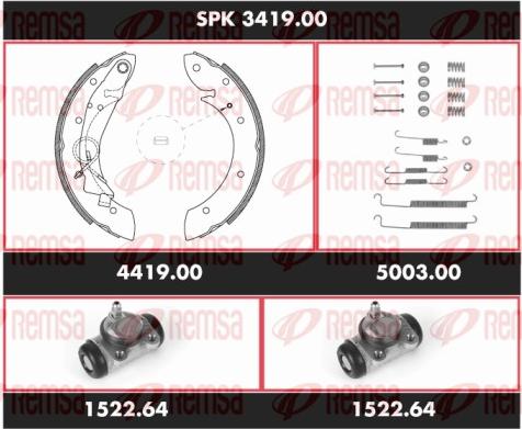 Remsa SPK 3419.00 - Kit ganasce freno autozon.pro