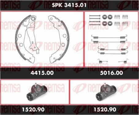 Remsa SPK 3415.01 - Kit ganasce freno autozon.pro