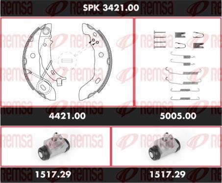 Remsa SPK 3421.00 - Kit ganasce freno autozon.pro