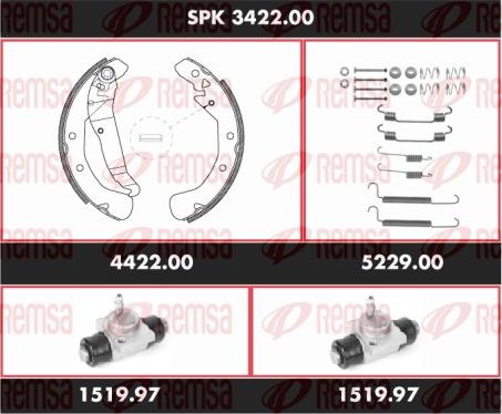 Remsa SPK 3422.00 - Kit ganasce freno autozon.pro