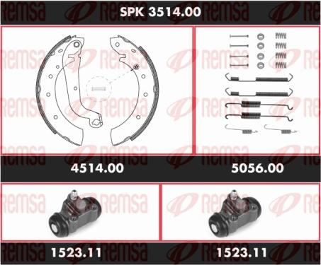 Remsa SPK 3514.00 - Kit ganasce freno autozon.pro