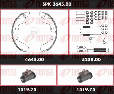 Remsa SPK 3645.00 - Kit ganasce freno autozon.pro