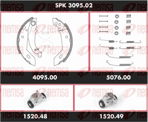 Remsa SPK 3095.02 - Kit ganasce freno autozon.pro