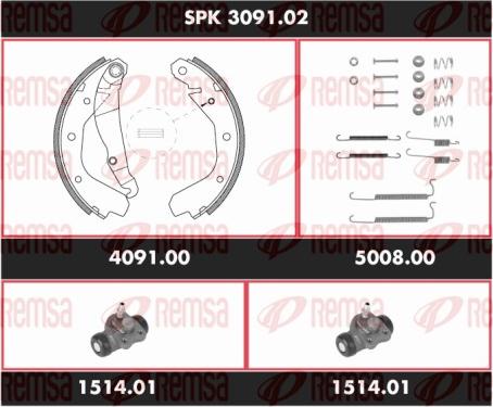 Remsa SPK 3091.02 - Kit ganasce freno autozon.pro