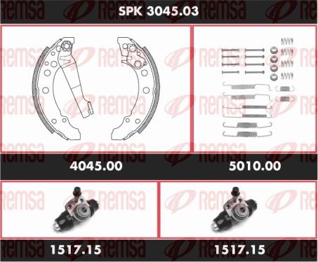 Remsa SPK 3045.03 - Kit ganasce freno autozon.pro