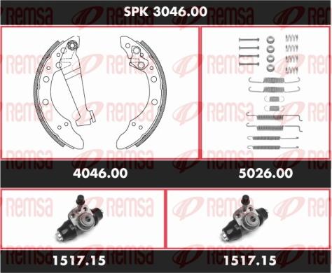 Remsa SPK 3046.00 - Kit ganasce freno autozon.pro