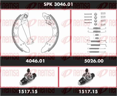 Remsa SPK 3046.01 - Kit ganasce freno autozon.pro