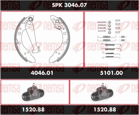 Remsa SPK 3046.07 - Kit ganasce freno autozon.pro