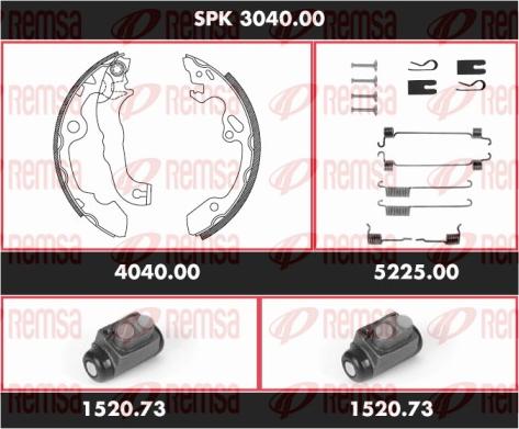 Remsa SPK 3040.00 - Kit ganasce freno autozon.pro