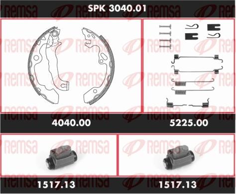 Remsa SPK 3040.01 - Kit ganasce freno autozon.pro