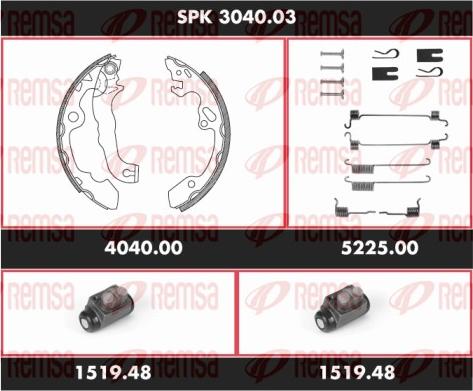 Remsa SPK 3040.03 - Kit ganasce freno autozon.pro