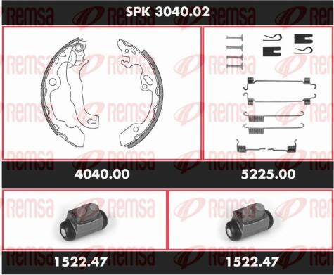 Remsa SPK 3040.02 - Kit ganasce freno autozon.pro