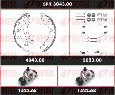 Remsa SPK 3043.00 - Kit ganasce freno autozon.pro