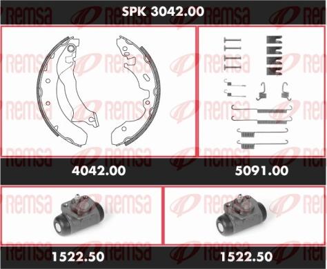 Remsa SPK 3042.00 - Kit ganasce freno autozon.pro