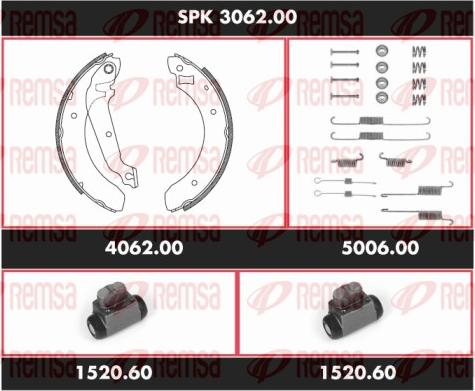 Remsa SPK 3062.00 - Kit ganasce freno autozon.pro