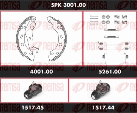 Remsa SPK 3001.00 - Kit ganasce freno autozon.pro