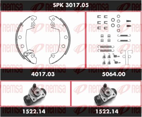 Remsa SPK 3017.05 - Kit ganasce freno autozon.pro