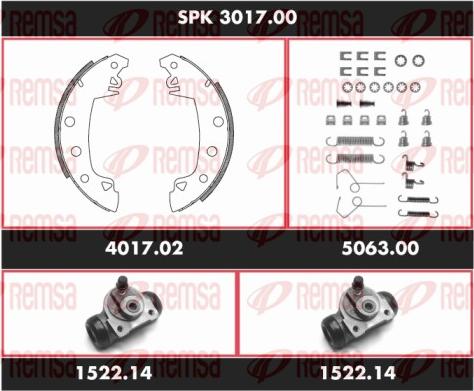 Remsa SPK 3017.00 - Kit ganasce freno autozon.pro