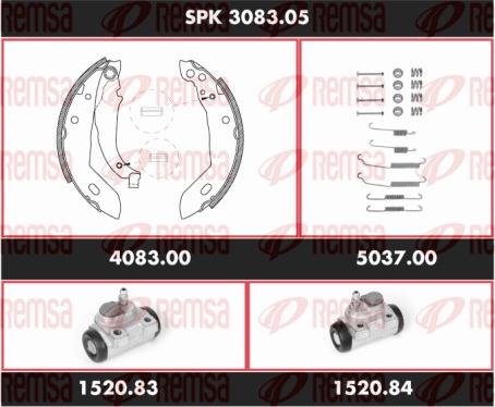 Remsa SPK 3083.05 - Kit ganasce freno autozon.pro