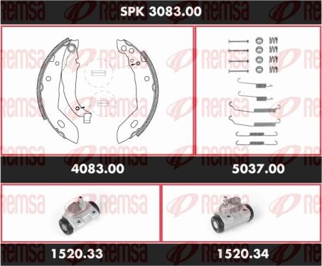 Remsa SPK 3083.00 - Kit ganasce freno autozon.pro