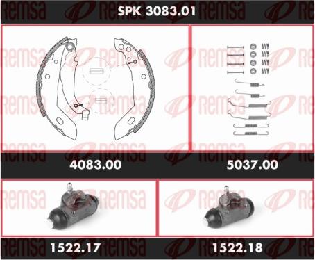 Remsa SPK 3083.01 - Kit ganasce freno autozon.pro