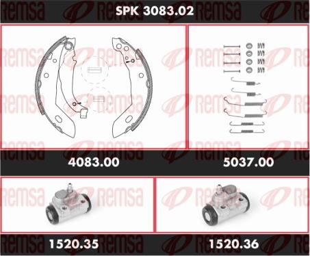 Remsa SPK 3083.02 - Kit ganasce freno autozon.pro