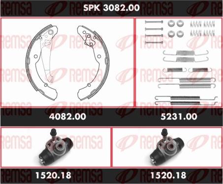 Remsa SPK 3082.00 - Kit ganasce freno autozon.pro