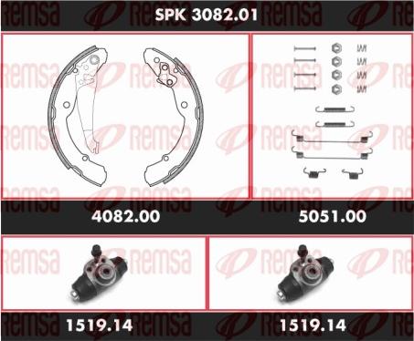 Remsa SPK 3082.01 - Kit ganasce freno autozon.pro