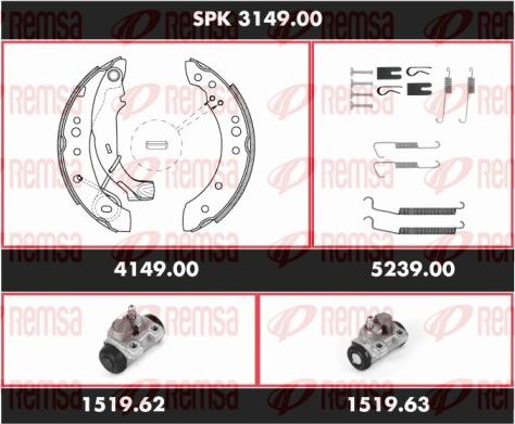 Remsa SPK 3149.00 - Kit ganasce freno autozon.pro