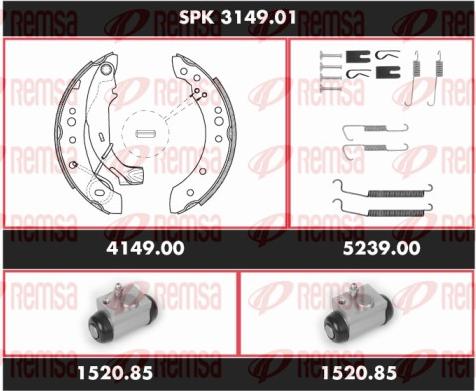 Remsa SPK 3149.01 - Kit ganasce freno autozon.pro