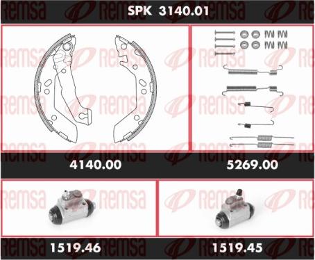 Remsa SPK 3140.01 - Kit ganasce freno autozon.pro