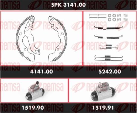 Remsa SPK 3141.00 - Kit ganasce freno autozon.pro