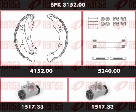 Remsa SPK 3152.00 - Kit ganasce freno autozon.pro