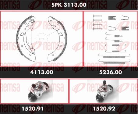 Remsa SPK 3113.00 - Kit ganasce freno autozon.pro