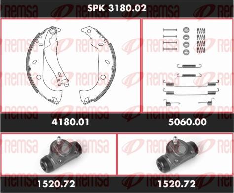 Remsa SPK 3180.02 - Kit ganasce freno autozon.pro